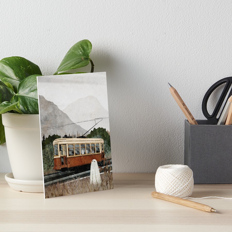 Ghost Tram Art Board Print