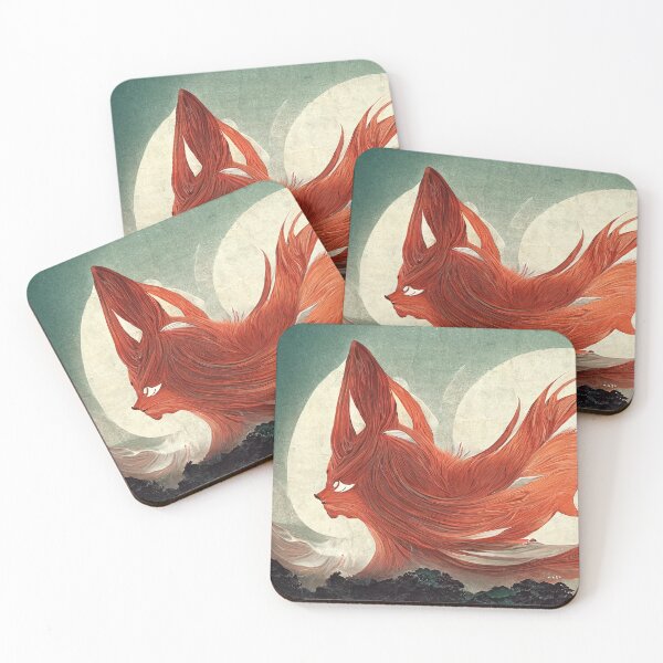 Item preview, Japanese-style Kumiho Fox Landscape Painting designed and sold by CasualCommander.