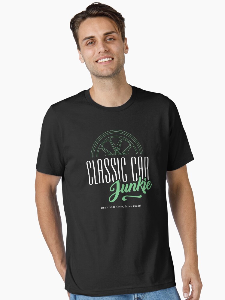 Thumbnail 2 of 7, Essential T-Shirt, Classic Car Junkie - Vintage car fan Petrol Head designed and sold by Joemungus.