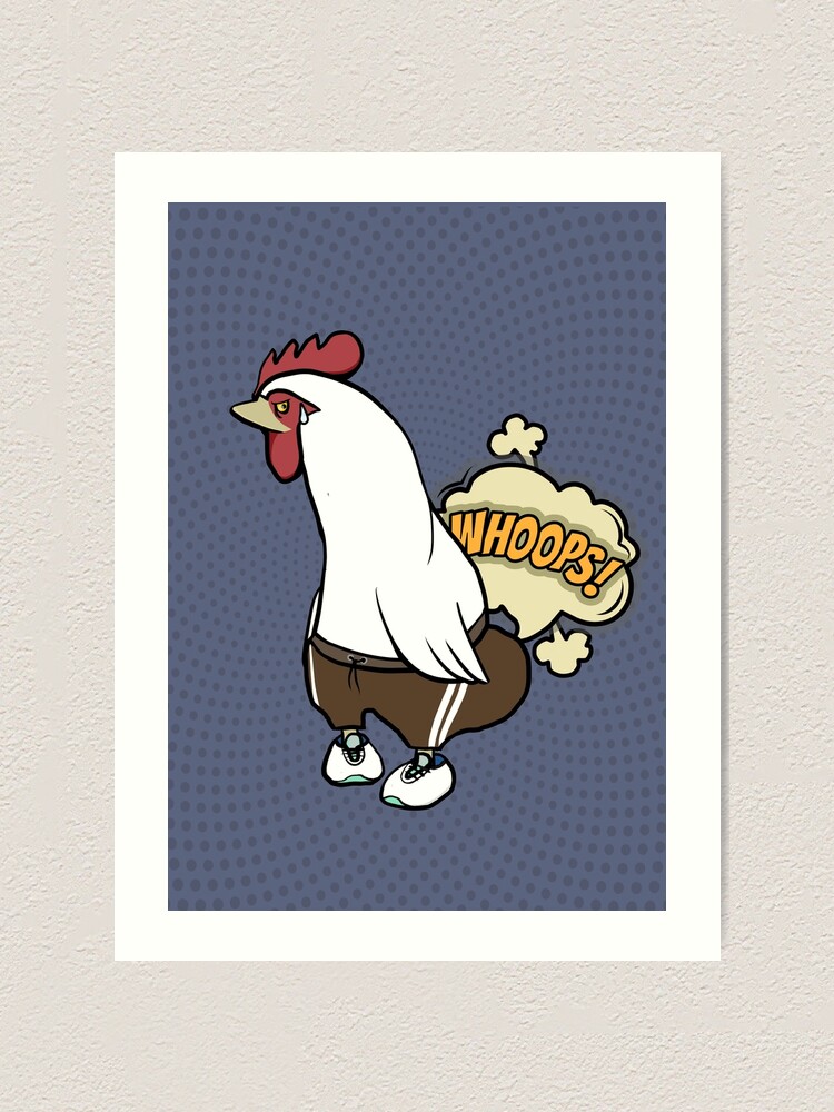 Running Chicken Art Print