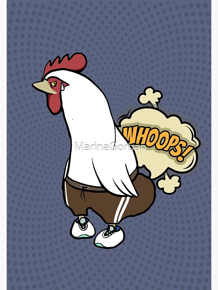 Running Chicken Poster for Sale by MarinaGorban Redbubble