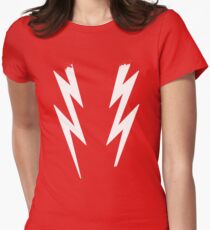 Broken white lightening bolts - Boosh inspired Women's Fitted T-Shirt