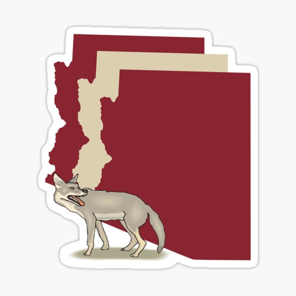 Arizona Border Coyotes Sticker For Sale By Latterdaze Redbubble 2537