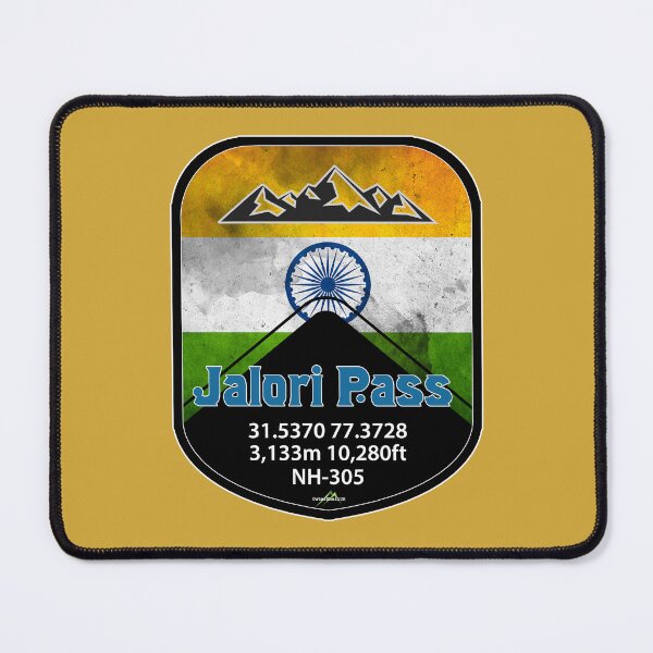 Item preview, Jalori Pass India Himachal Pradesh Motorcycle Hiking Sticker T-Shirt 01 designed and sold by OuterShellUK.