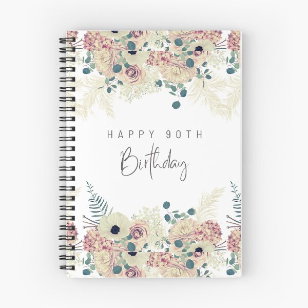 Aperçu de l'œuvre Joyeux 90e anniversaire - Floral créée et vendue par SemDesigns1.