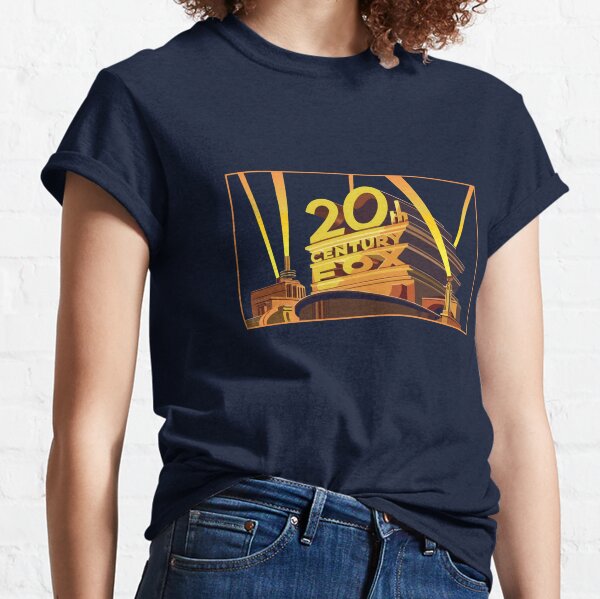 Vtg 70s 20th Century Fox Iron on T-shirt Navy Blue S/M Movie Studio 