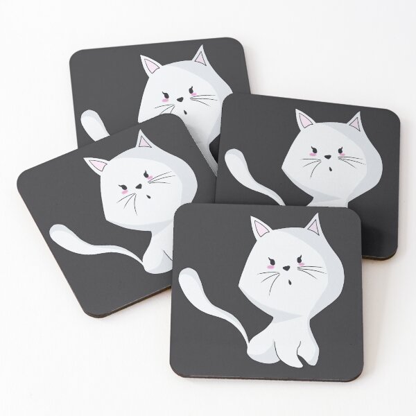 Item preview, Cute White Doodle Kitty designed and sold by Missing In Art.