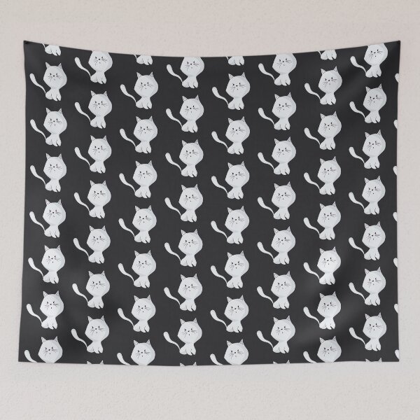 Item preview, Cute White Doodle Kitty designed and sold by Missing In Art.