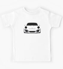 Porsche GT3 RS Silhouette - Weiß / Lava Kinder T-Shirt