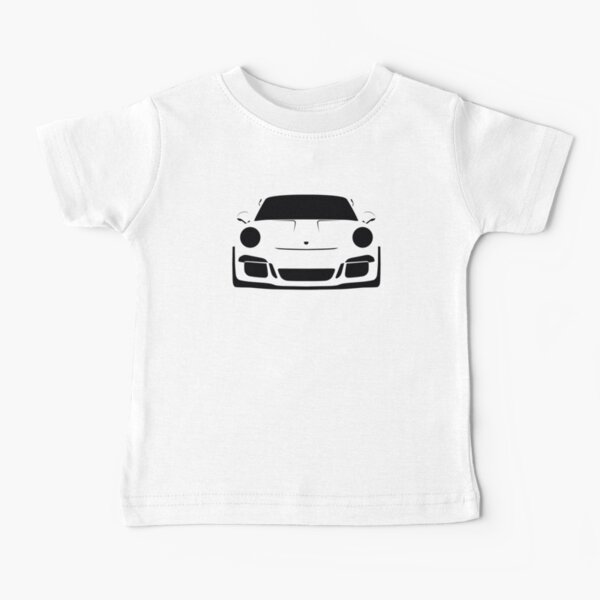 Porsche GT3 RS Silhouette - Blanc / Lave T-shirt bébé