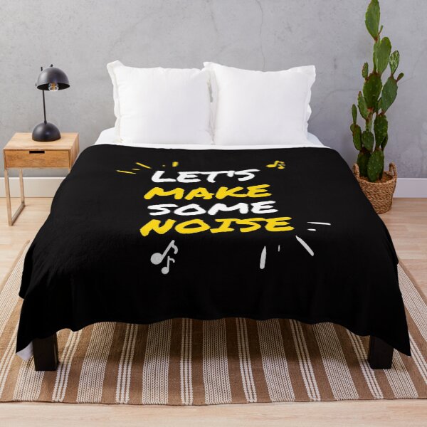 Item preview, Yellow And Black Lets Make Some Noise designed and sold by risingrocket.