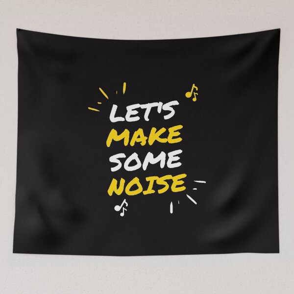 Item preview, Yellow And Black Lets Make Some Noise designed and sold by risingrocket.