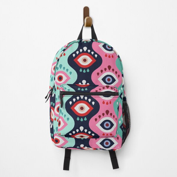 Item preview, Psychedelic Wavy Eyes – Mint & Pink designed and sold by Cat Coquillette.