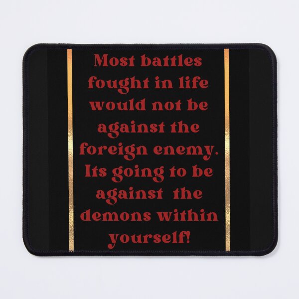 Item preview, The true battle is against the demons within. designed and sold by Pugnaciousprint.