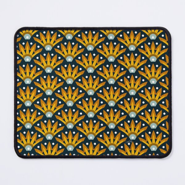 Item preview, Sunshine Seigaiha Wave – Yellow & Teal designed and sold by Cat Coquillette.