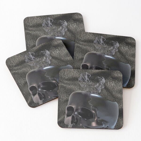 Item preview, skull and  smoking leather  designed and sold by johnnyssandart.