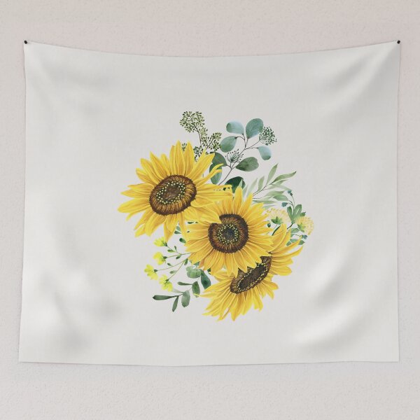 Item preview, Elegant Sunflower with Greenery designed and sold by BlushPearls.