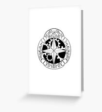 Steampunk compass Greeting Card