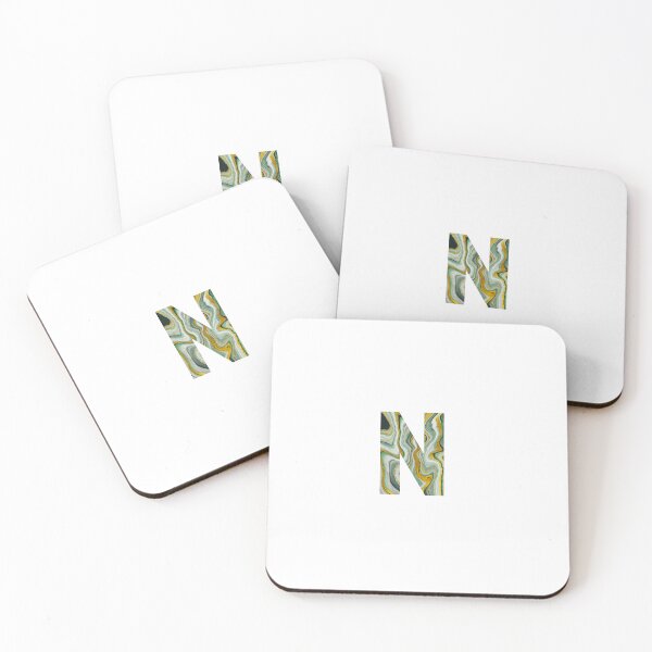 Item preview, The Letter N Green Marble Font designed and sold by smiledeer78.
