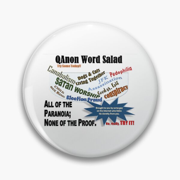 QAnon Word Salad Pin
