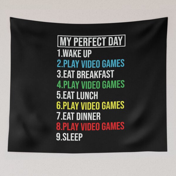 Item preview, My Perfect Day Video Games T-shirt Funny Cool Gamer Gift  designed and sold by El-kournafi.