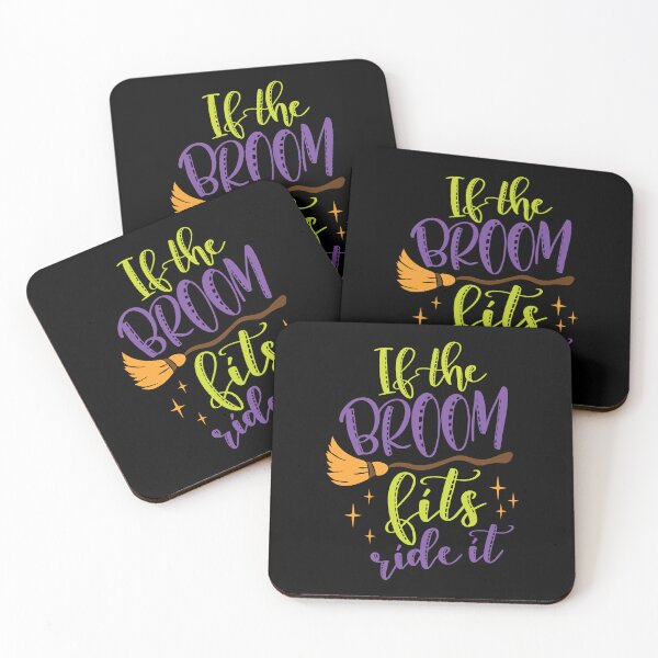 Item preview, If the Broom Fits Ride It - Funny Halloween Witch Pun designed and sold by DebbisPalette.