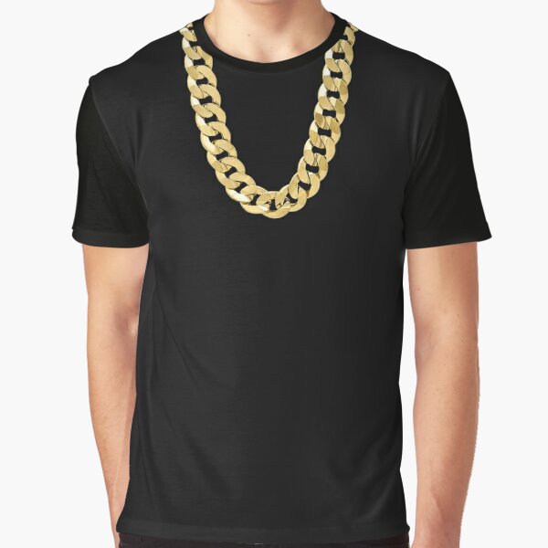 roblox Black T-Shirt w/ Gold Chain, Gold Watch, Tat
