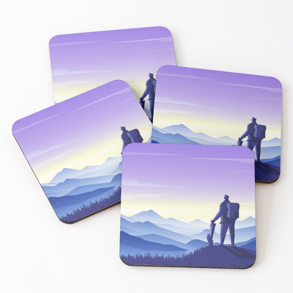 Item preview, Trekker standing with a beautiful landscape background designed and sold by Parag's Travel Shop.