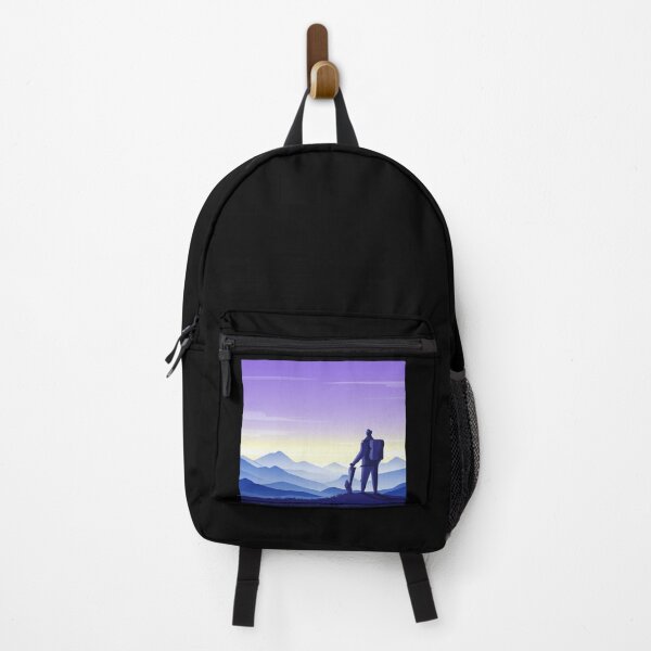 Item preview, Trekker standing with a beautiful landscape background designed and sold by Parag's Travel Shop.