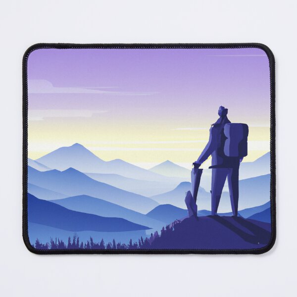 Item preview, Trekker standing with a beautiful landscape background designed and sold by Parag's Travel Shop.