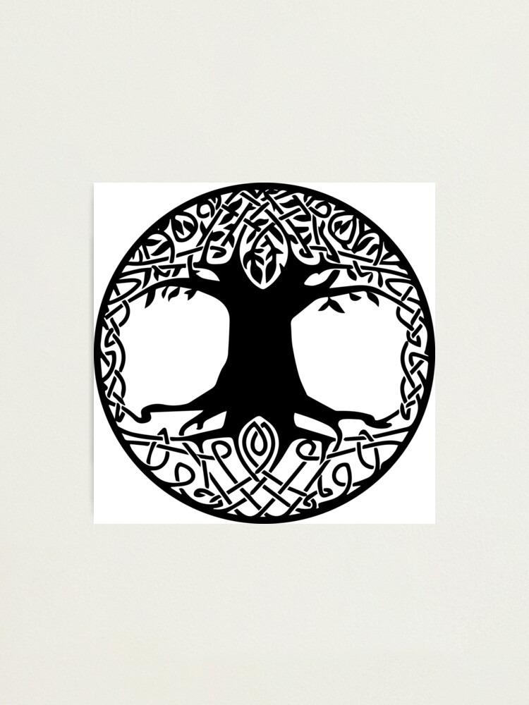 Impression Photo Yggdrasil Arbre De Vie Symbole Viking Par Handcraftline Redbubble