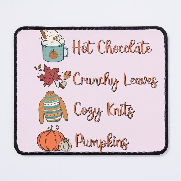 Item preview, Hot Chocolate Crunchy Leaves Cozy Knits designed and sold by Organized Chaos Designs.