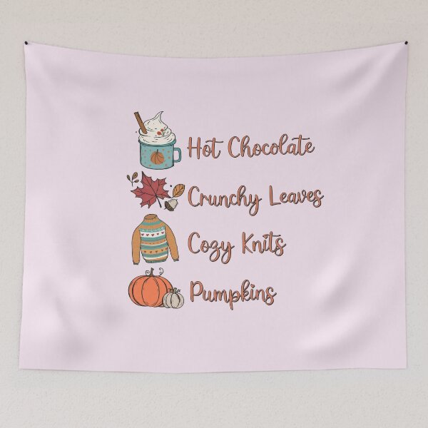 Item preview, Hot Chocolate Crunchy Leaves Cozy Knits designed and sold by Organized Chaos Designs.