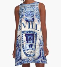 Spain Seville Azulejo Azulejos Tiles A-Line Dress