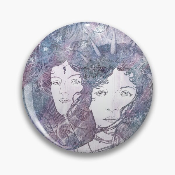 Item preview, Hecate 'The Triple Goddess' Art Nouveau Pen Drawing Illustration (Amethyst Edition) designed and sold by Kim  Fowler.
