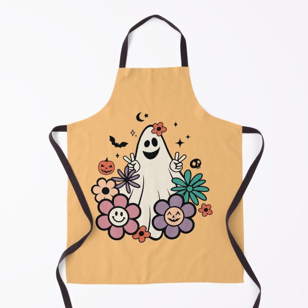 Item preview, Groovy Ghost - Retro Hippie Halloween designed and sold by DebbisPalette.