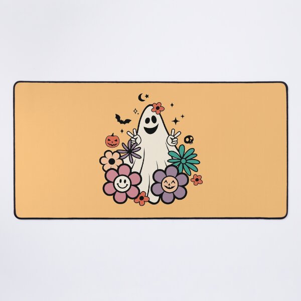 Item preview, Groovy Ghost - Retro Hippie Halloween designed and sold by DebbisPalette.