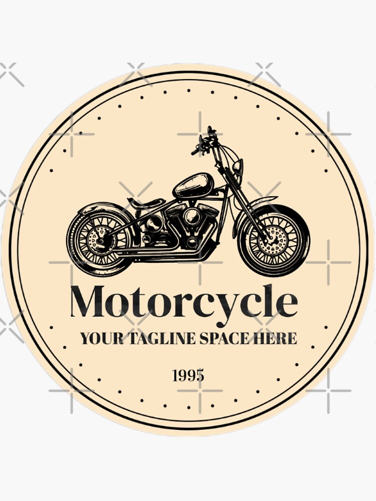 "Motorcycle Your Tagline Space Here" Sticker for Sale by mits1983