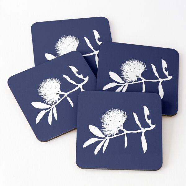Item preview, Pohutukawa- White on Red   designed and sold by Vivaldiwatson.