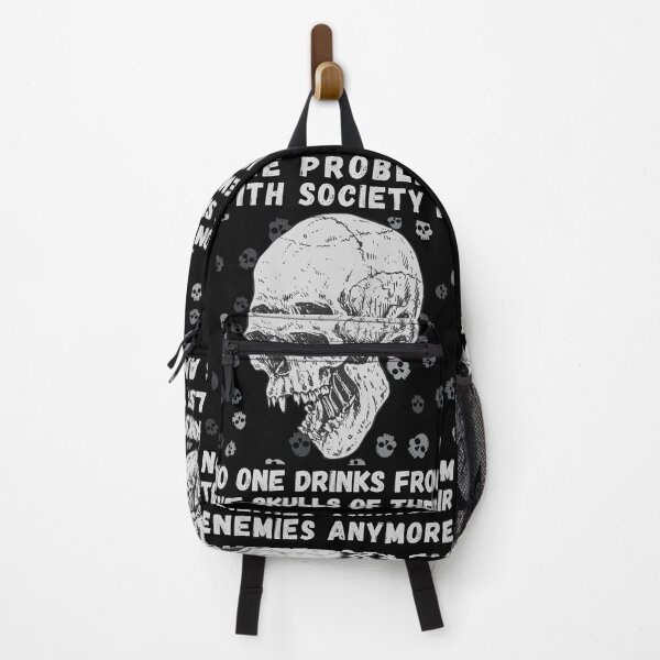 Item preview, Problem with Society no one Drinks From The Skull Of Your Enemies. Funny & political perfect for men or women who loves spooky skeleton quotes. Halloween costume gift for those who like dark humor designed and sold by Saffire6.