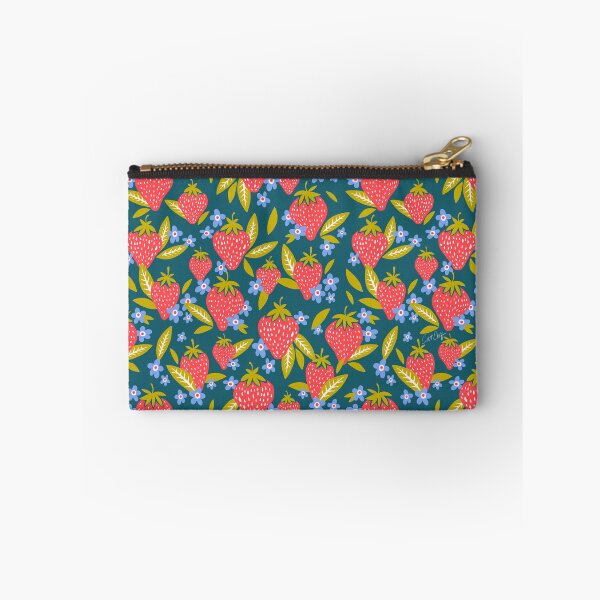 Item preview, Strawberry Blooms – Turquoise designed and sold by Cat Coquillette.