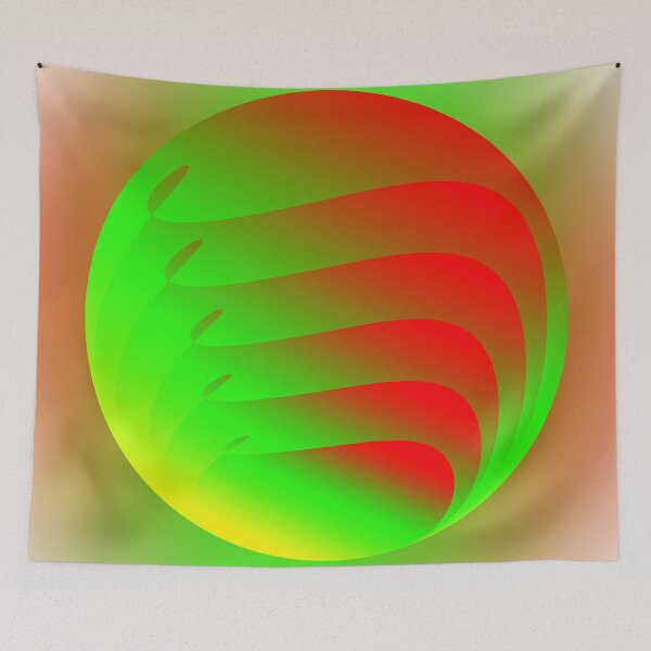 Item preview, Red flakes inside the green circle designed and sold by Bigrow.
