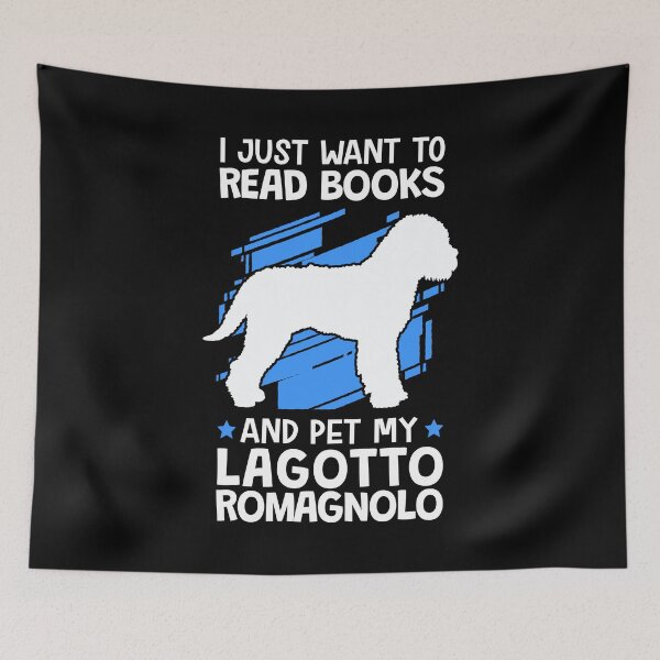 Item preview, Reading and petting Lagotto Romagnolo truffle dog designed and sold by madgrfx.