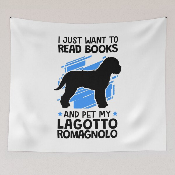 Item preview, Reading and petting Lagotto Romagnolo truffle dog designed and sold by madgrfx.
