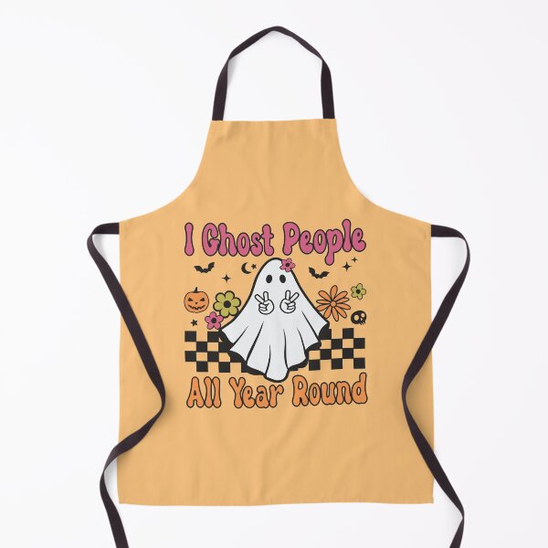 Item preview, I Ghost People All year Round - Hippie Ghost Pun designed and sold by DebbisPalette.