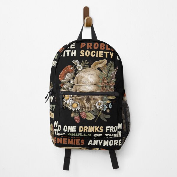Item preview, Problem with Society no one Drinks From The Skull Of Your Enemies. Funny & political perfect for men or women who loves spooky skeleton quotes. Halloween costume gift for those who like dark humor designed and sold by Saffire6.