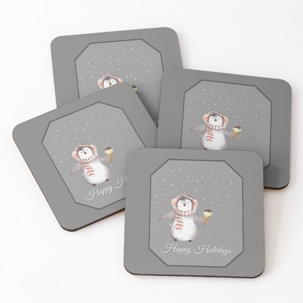 Item preview, Cute Penguin Ear Muffs and Ice Cream Happy Holidays designed and sold by OByD.