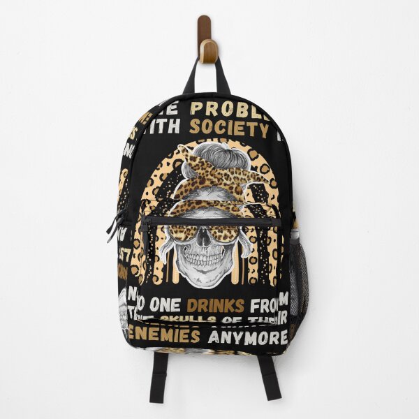 Item preview, Problem with Society no one Drinks From The Skull Of Your Enemies. Funny & political perfect for men or women who loves spooky skeleton quotes. Halloween costume gift for those who like dark humor designed and sold by Saffire6.