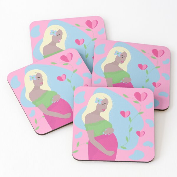 Item preview, Cute pregnant blonde, illustration designed and sold by OM-lova.