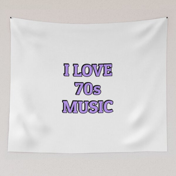 Item preview, I love 70s music purple retro nostalgia designed and sold by Inspirationmotivation.